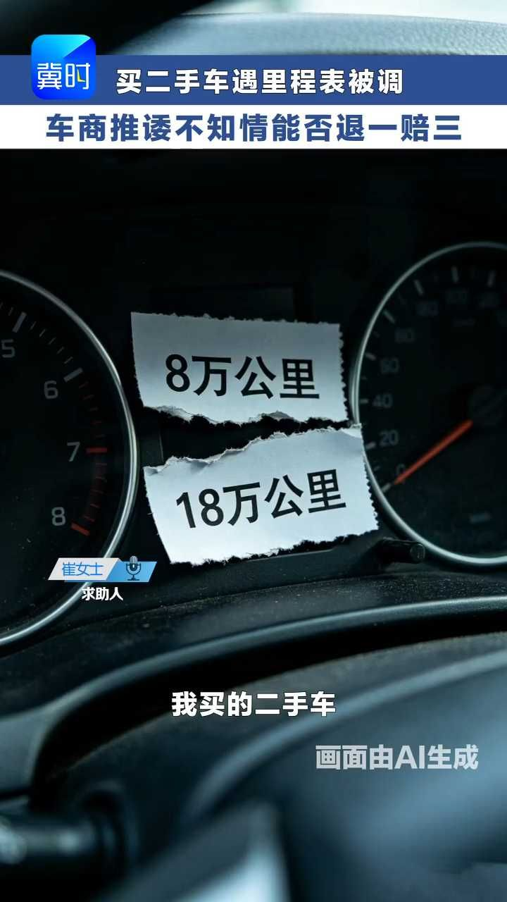买二手车遭遇里程表被调 车商推诿不知情能否退一赔三  #冀时帮·快帮答疑