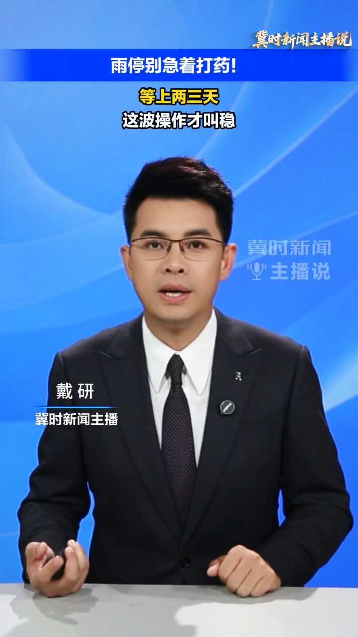 【冀时新闻主播说】雨停别急着打药！等上两三天，保住品相不花皮，这波操作才叫稳