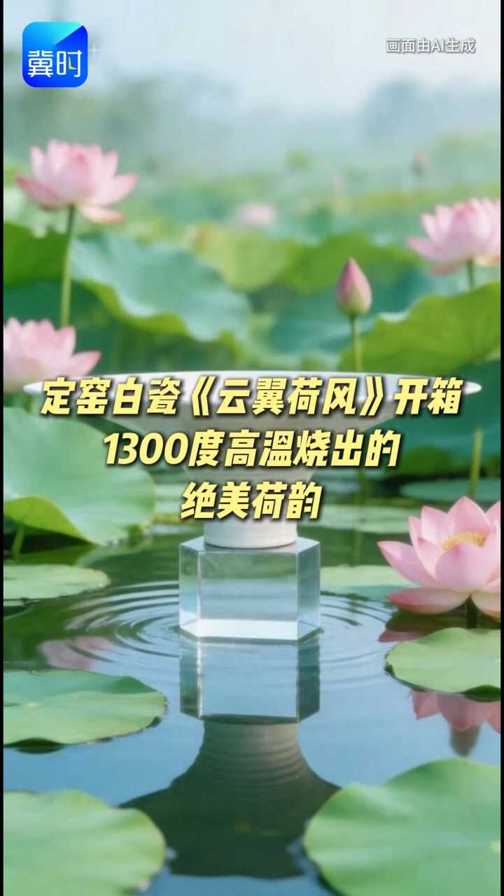 定窑白瓷《云翼荷风》开箱，1300度高温烧出的绝美荷韵。