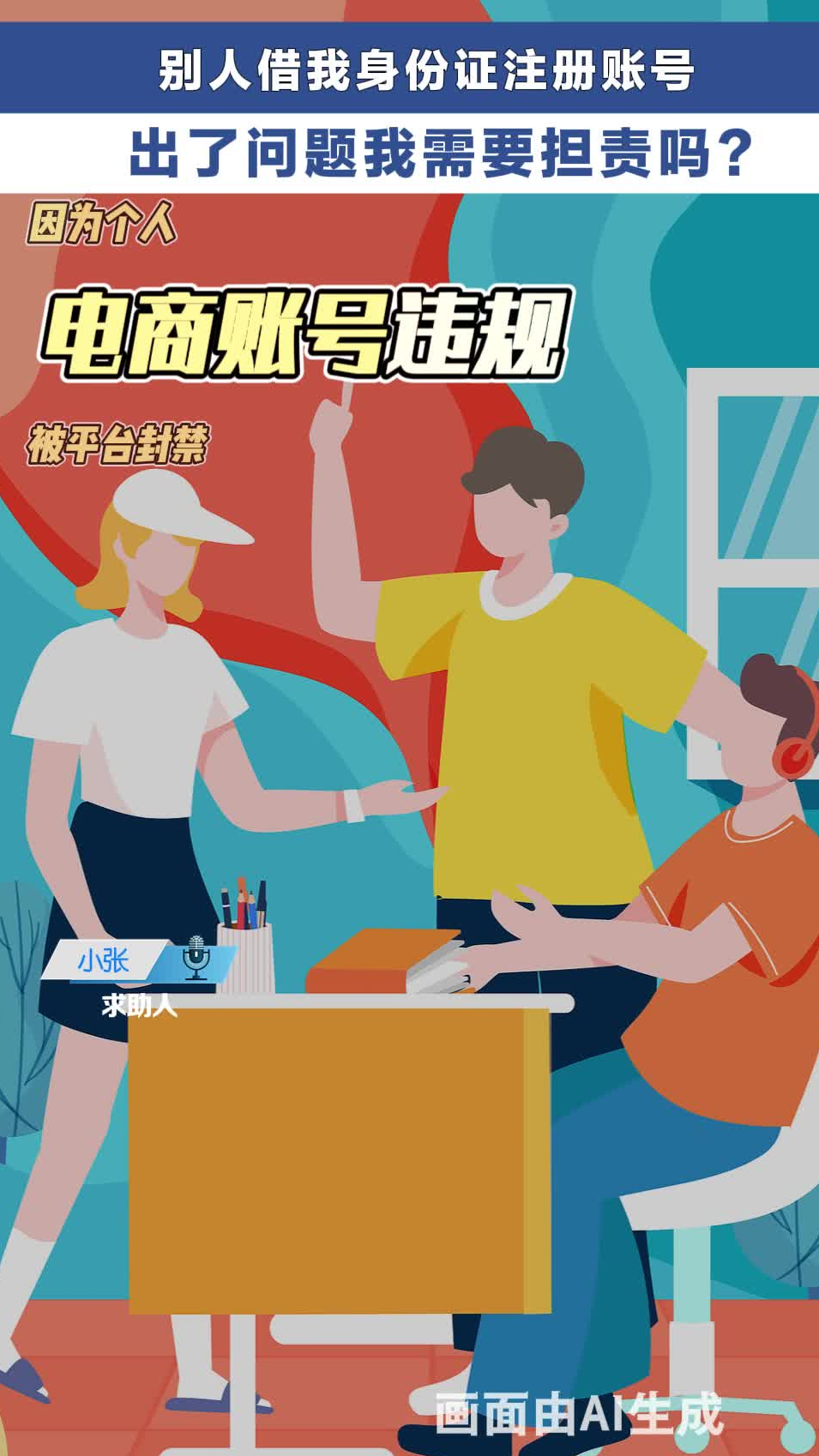 别人借我身份证注册账号 出了问题我需要担责吗？  #媒体原创  #冀时帮·快帮答疑