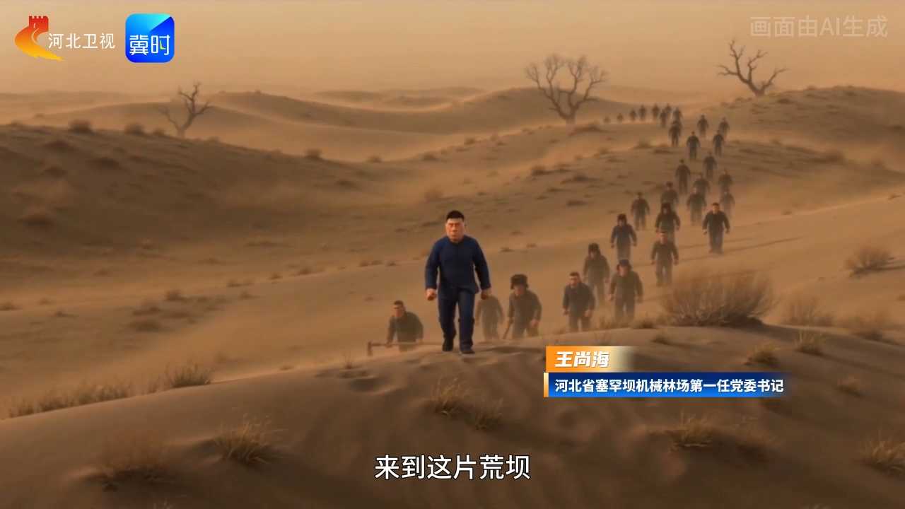 庆祝中国共产党成立105周年系列AI微动画《了不起的105年》第十五集：把黄沙绝境种成无边绿海，这群创造绿色神话的拓荒者真了不起！
