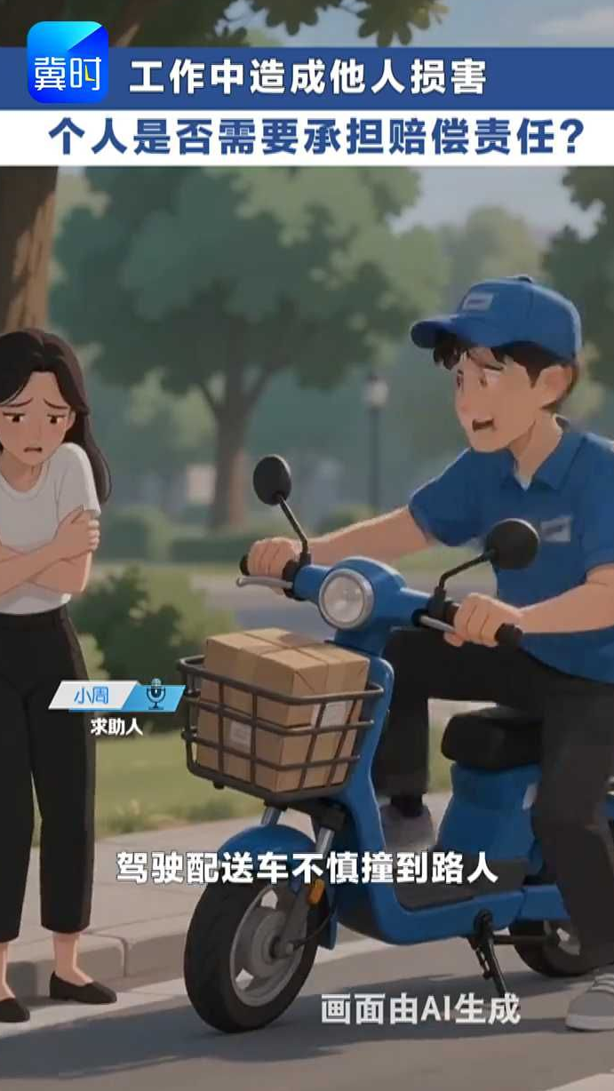 工作中造成他人损害 个人是否需要承担赔偿责任？  #媒体原创 #冀时帮·快帮答疑