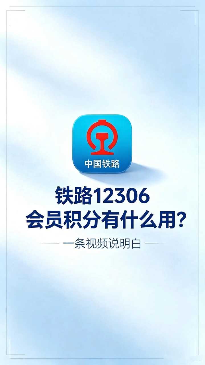 12306会员积分有什么用？一条视频说明白