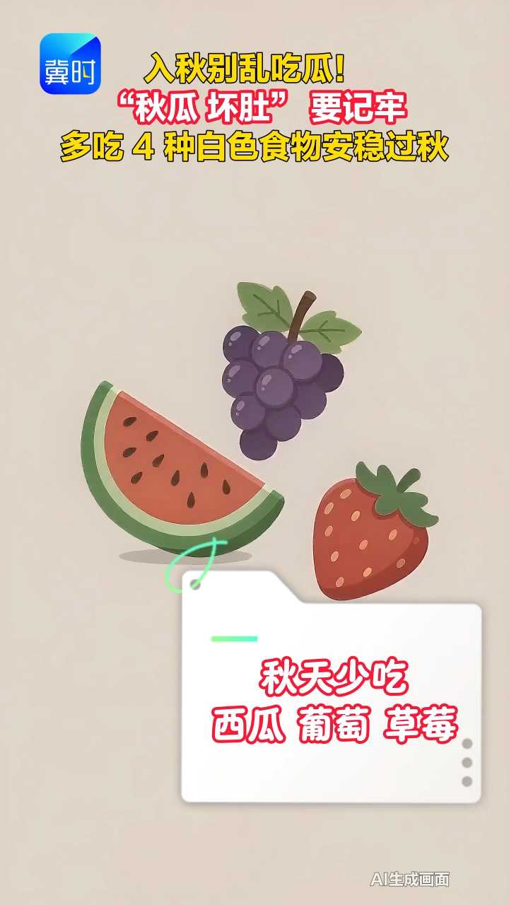 入秋别乱吃瓜！“秋瓜 坏肚” 要记牢 多吃 4 种白色食物安稳过秋